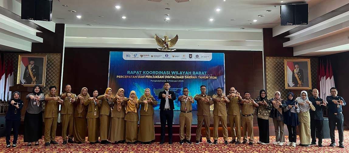 TP2DD Kepulauan Bangka Belitung Perkuat Strategi Digitalisasi Daerah melalui Rakorwil P2DD 2026